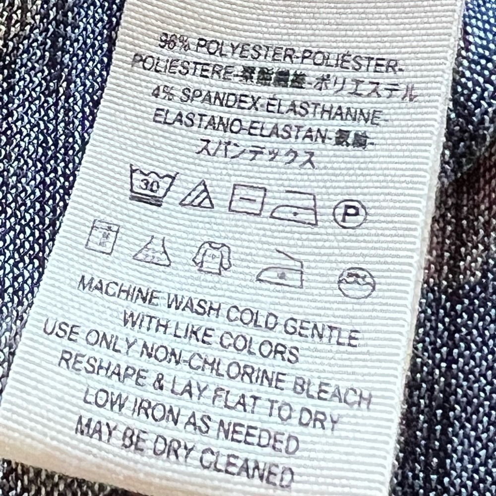 Free People Medium Dock Street Cobalt Blue Floral Ruffle Long Sleeve Shirt - Picture 10 of 10